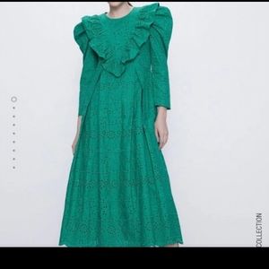 Zara green dress size S